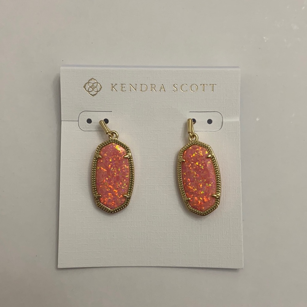KS Pink Kyocera Opal Earrings
